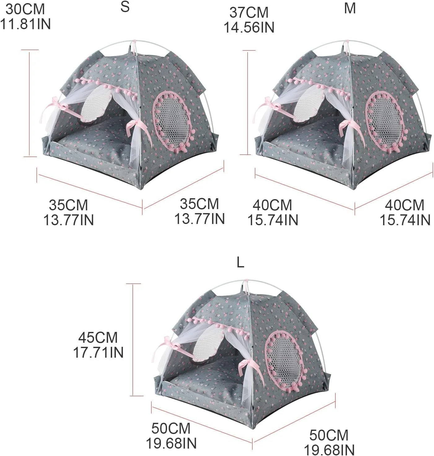 Camping Cat Tent, Dogs Bed Teepee for Dogs Kennel Indoor Nest Puppy Cave Lightweight Foldable Pet Tent Nest