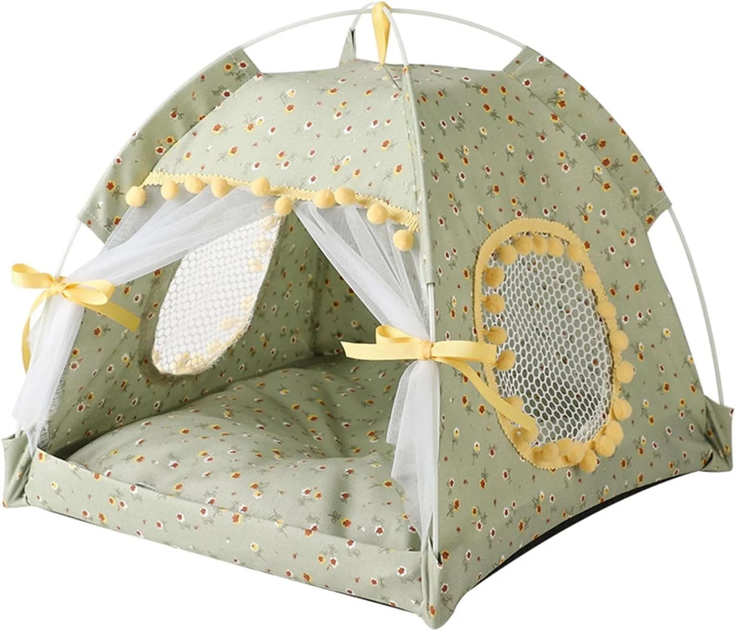 Camping Cat Tent, Dogs Bed Teepee for Dogs Kennel Indoor Nest Puppy Cave Lightweight Foldable Pet Tent Nest