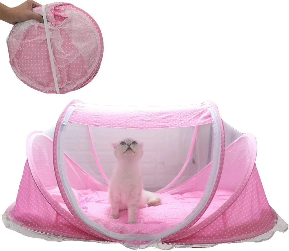 چادر گربه، محوطه بازی حیوانات خانگی، چادر کمپینگ حیوانات خانگی، توری تنفسی، چادرهای پاپ آپ تاشو قابل حمل سگ توله سگ گربه خرگوش خوکچه هندی پارچه لانه بازی، استفاده در فضای داخلی/خارجی خانه سرگرم کننده