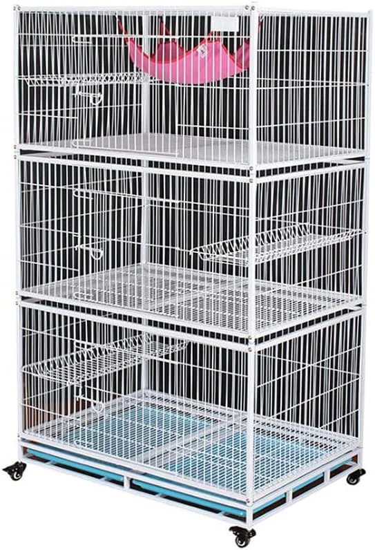 قفس حیوانات خانگی، قفس گربه سه طبقه، سینی زیرین، قفس ویلایی گربه، قفس سگ