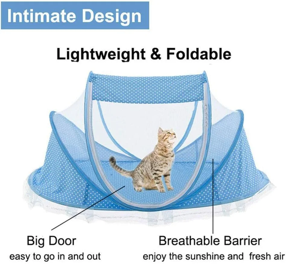 چادر گربه، محوطه بازی حیوانات خانگی، چادر کمپینگ حیوانات خانگی، توری تنفسی، چادرهای پاپ آپ تاشو قابل حمل سگ توله سگ گربه خرگوش خوکچه هندی پارچه لانه بازی، استفاده در فضای داخلی/خارجی خانه سرگرم کننده