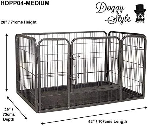 محوطه زایمان سگ سنگین Bunny Business به همراه سینی ABS، محوطه بازی توله سگ، قفس، باکس، کارتن، قفس سگ، محوطه بازی آموزش سگ برای سگ ها و توله سگ ها (متوسط)