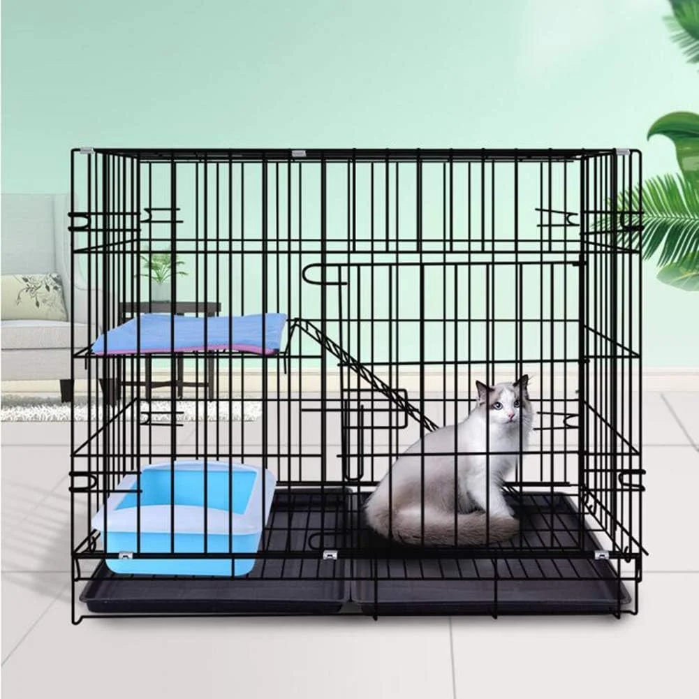 قفس سگ قفس حمل و نقل قفس سیمی سگ باکس حمل و نقل باکس مسافرتی با 2 درب مشکی، مشکی قفس سگ قفس حمل و نقل قفس سیمی سگ باکس حمل و نقل باکس مسافرتی با 2 درب مشکی، مشکی