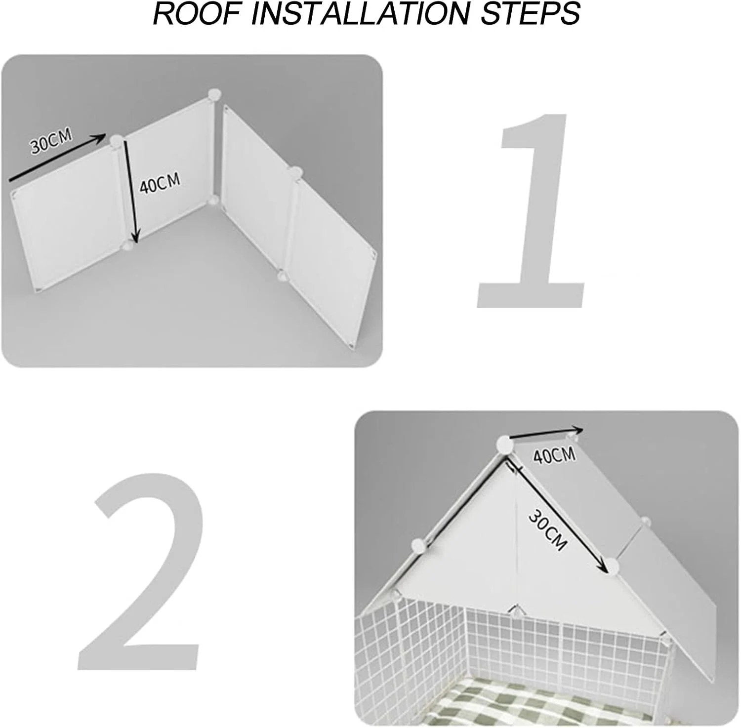 قفس سگ - قفس حصار سگ توله سگ - سینی ABS تاشو جعبه حمل گربه قفس سگ، قفس حیوانات کوچک DIY برای خوکچه هندی - همراه با لوازم جانبی (رنگ: C5)