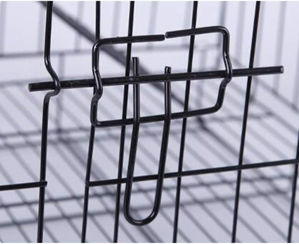 قفس سگ قفس حمل و نقل قفس سیمی سگ باکس حمل و نقل باکس مسافرتی با 2 درب مشکی، مشکی قفس سگ قفس حمل و نقل قفس سیمی سگ باکس حمل و نقل باکس مسافرتی با 2 درب مشکی، مشکی