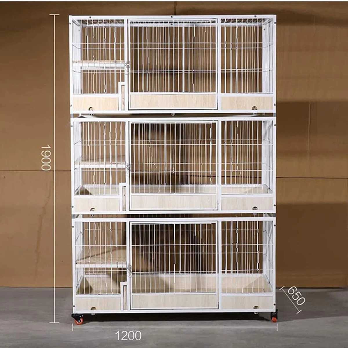 قفس حیوانات خانگی، قفس پرورش گربه لوله مربعی، قفس سیمی حیوانات خانگی، خانه گربه، قفس نمایش 2 یا 3 طبقه خیلی بزرگ، A (B)