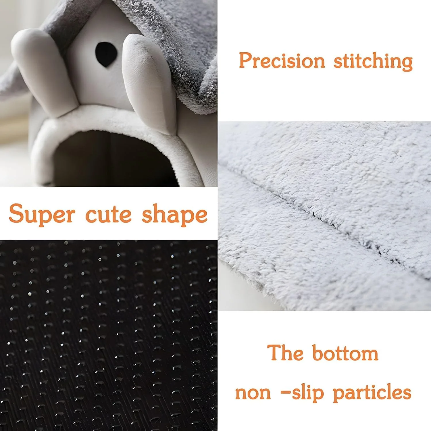 خانه سگ بولیوی، سایز M، 44x39x36 سانتی متر، خانه حیوانات خانگی به شکل ویلایی، طراحی زیبا و کف ضد لغزش، قابل تمیز کردن، ایده آل برای سگ ها و گربه ها، تخت گربه بادوام برای گربه های داخل خانه و تخت سگ کوچک