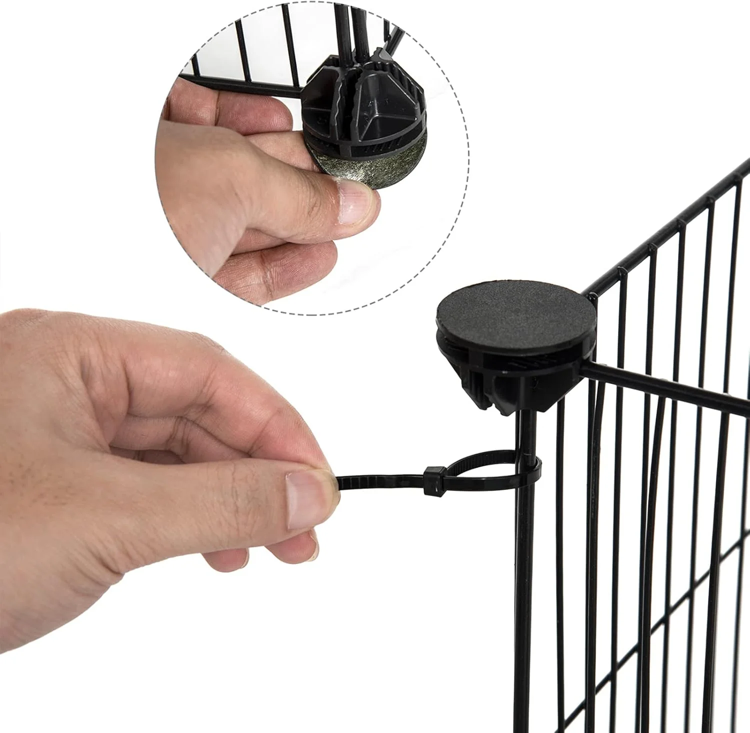 محوطه بازی حیوانات خانگی BLZQSQ، قفس فلزی سیمی DIY با درب و بست کمربندی، مناسب برای حیوانات کوچک مانند توله سگ، بچه گربه و خرگوش