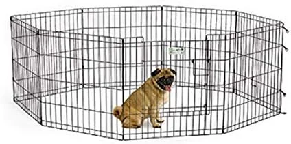 محوطه بازی مشکی 60 سانتی‌متری سگ با درب قفل‌دار کامل MAX