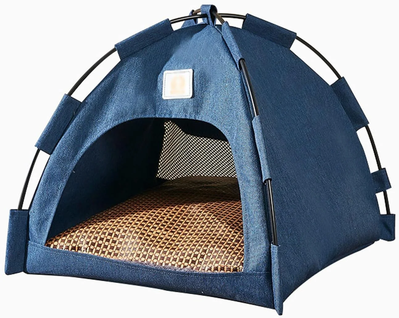 چادر حیوانات خانگی Blissbuilt، تخت غار گربه، خانه سگ و گربه همراه با کوسن، خانه داخلی و خارجی نرم و دنج حیوانات خانگی، تخت تاشو غار سگ و گربه قابل جابجایی و شستشو، خانه چادری مناسب فضای باز