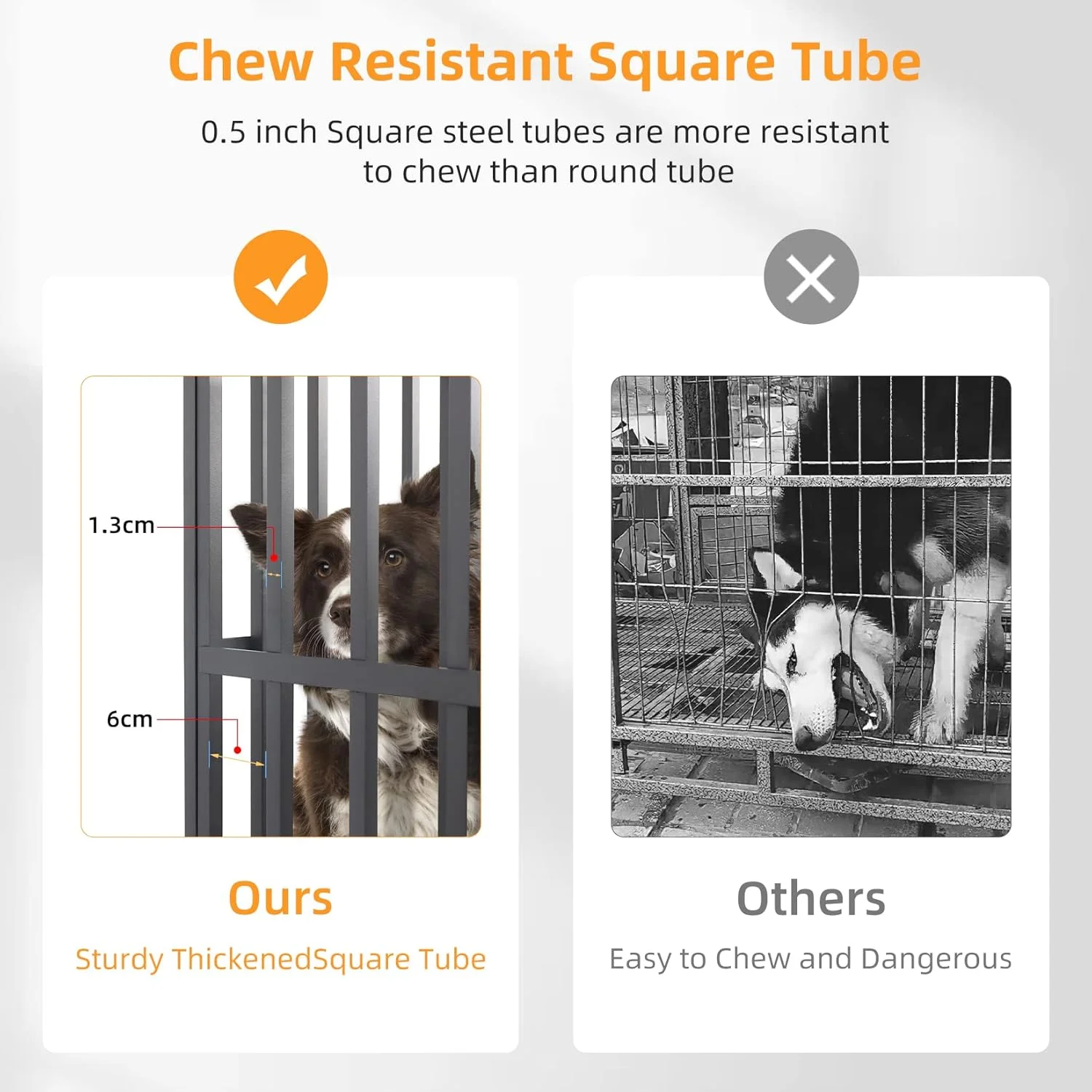 قفس سگ سنگین بینگو پا: قفس های نظامی غیرقابل تخریب برای سگ های بزرگ 38 اینچی با درب دوبل - قفس های چرخ دار ضد جویدن برای سگ های نژاد بزرگ با اضطراب بالا