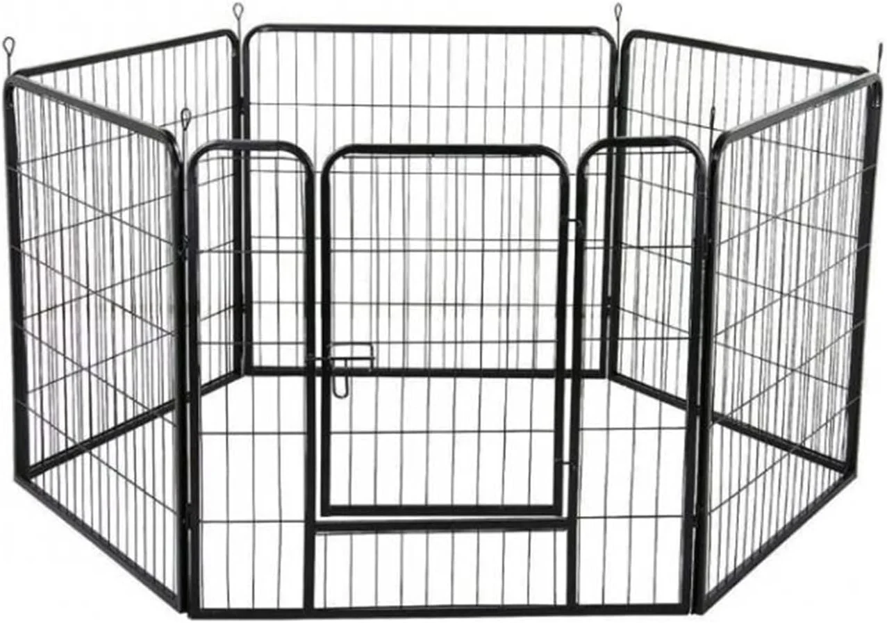 محوطه بازی تاشو حیوانات خانگی BLZQSQ، حصار آهنی، لانه سگ، خانه حیوانات خانگی، آموزش تمرین، فضای توله سگ، لوازم سگ DIY، قفس خرگوش