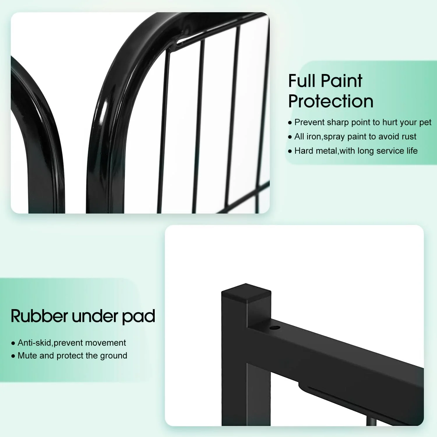 محوطه بازی سگ BestPet فوق العاده بزرگ، حصار سگ داخلی و خارجی، محکم و بادوام، 16/8 پنل، 24، 32، 40 اینچ، قفس سگ، لانه (16 پنل 32 اینچ عرض x 40 اینچ ارتفاع)