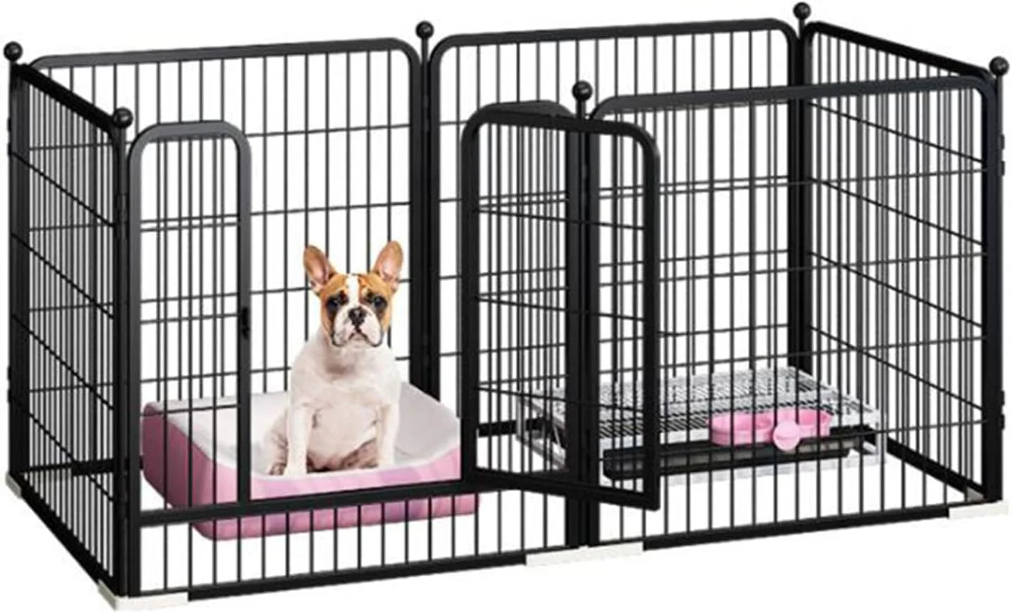 محوطه بازی حیوانات خانگی BaiBnn با 4/6 پنل، قفس سگ آهنی، حصار حیوانات خانگی سنگین، محوطه توله سگ، تاشو و قابل حمل، محوطه داخلی/خارجی مناسب برای خرگوش، سگ و گربه (اندازه: 4 پنل: 60 * 60 سانتی متر) محوطه بازی حیوانات خانگی BaiBnn با 4/6 پنل، قفس سگ آهنی، حصار حیوانات خانگی سنگین، محوطه توله سگ، تاشو و قابل حمل، محوطه داخلی/خارجی مناسب برای خرگوش، سگ و گربه (اندازه: 4 پنل: 60 * 60 سانتی متر)