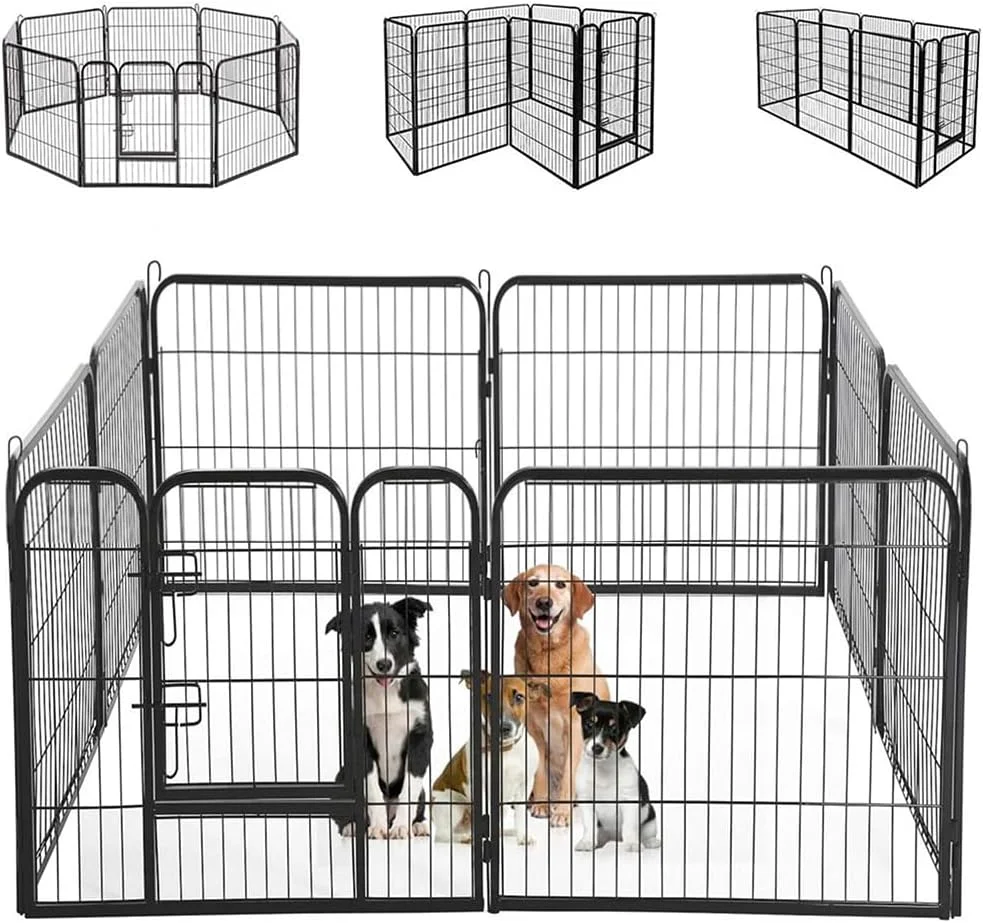 محوطه فلزی درب دار حیوانات خانگی باکاجی، حصار فلزی مدولار برای استفاده در داخل و خارج از منزل، مناسب سگ، گربه، همستر، خرگوش، چینچیلا (77x60 سانتی متر) محوطه فلزی درب دار حیوانات خانگی باکاجی، حصار فلزی مدولار برای استفاده در داخل و خارج از منزل، مناسب سگ، گربه، همستر، خرگوش، چینچیلا (77x60 سانتی متر)