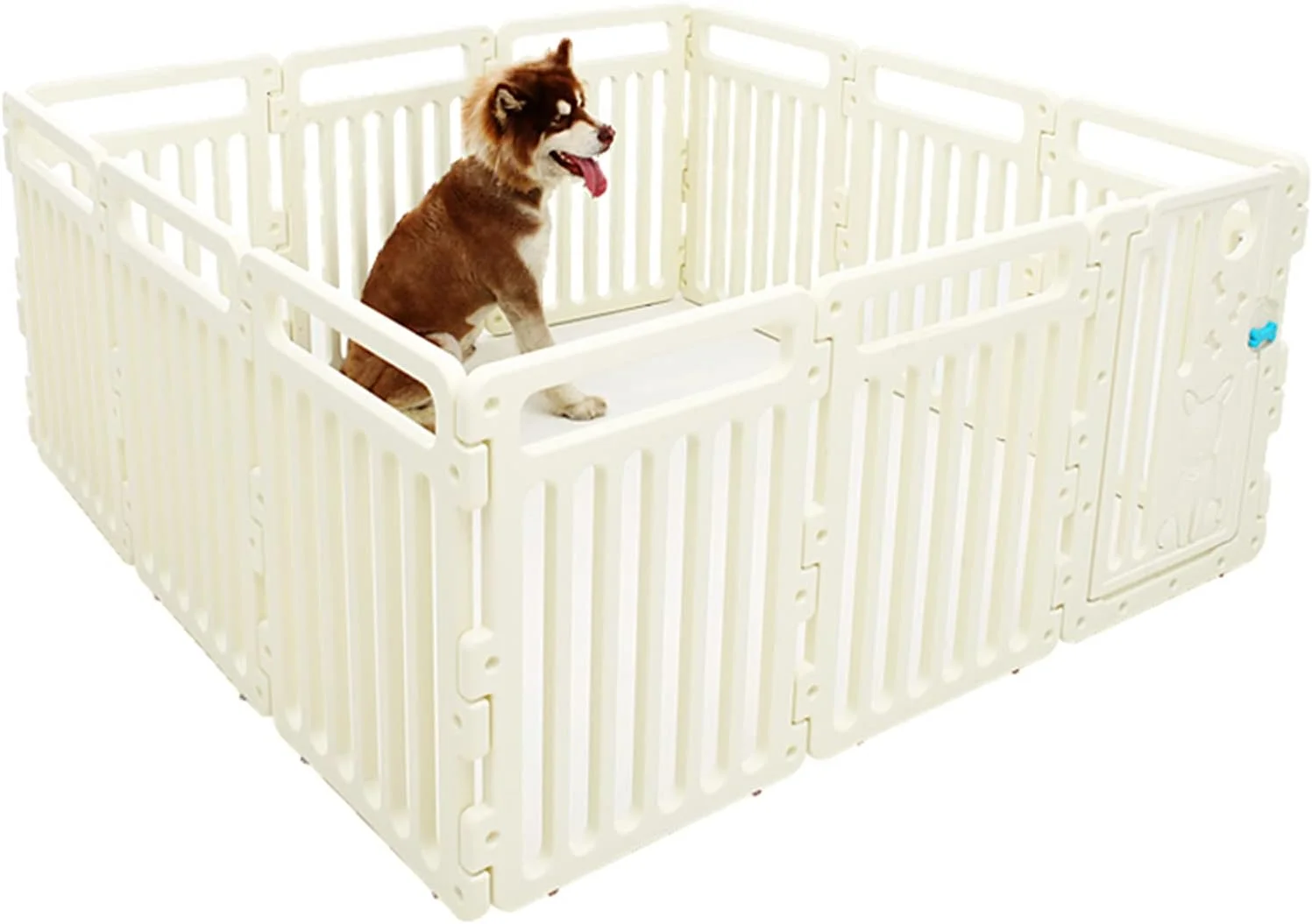 محوطه بازی حیوانات خانگی BaiBnn، قفس حیوانات کوچک DIY برای استفاده در داخل و خارج از منزل، حصار حیاط پلاستیکی تاشو قابل حمل، لوازم حصار گربه خانگی برای توله سگ، بچه گربه، خوکچه هندی، خرگوش، همستر (اندازه: 140 * 70 * 90 سانتی متر)