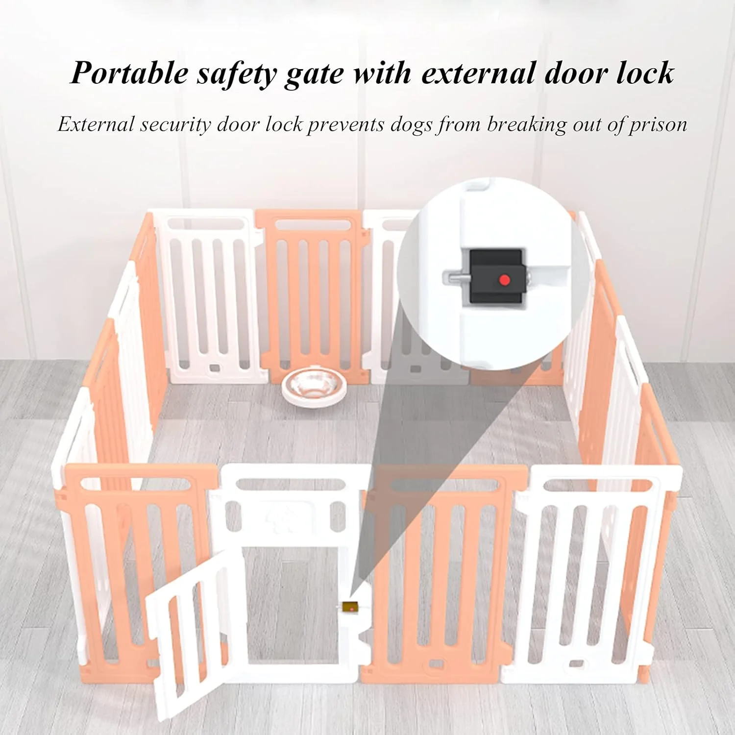 محوطه بازی تاشو سگ بای‌بن، قفس توله سگ، محوطه حصار برای حیوانات کوچک، توله سگ، بچه گربه، خرگوش، خوکچه هندی (اندازه: 64 * 64 * 64 سانتی متر)