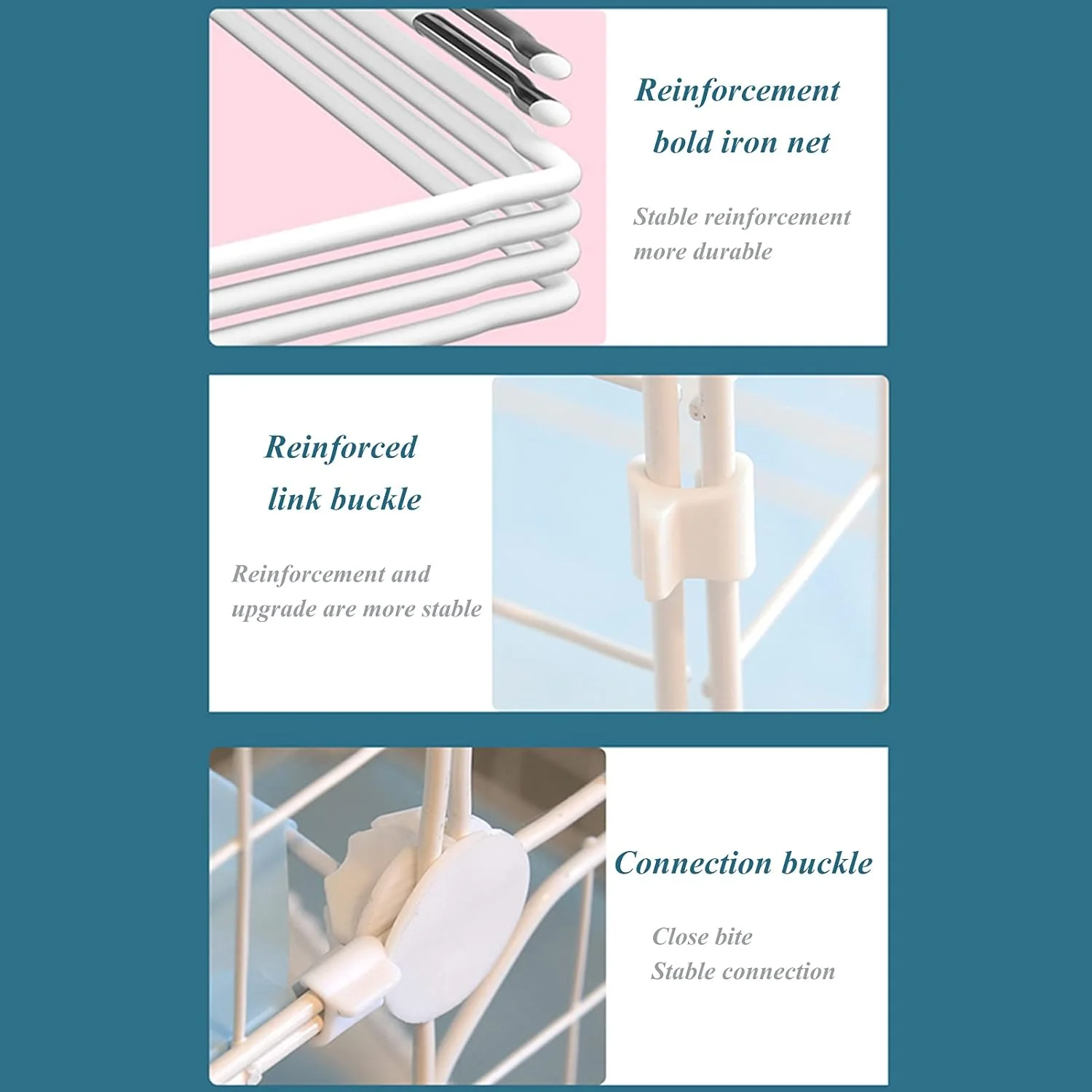 محوطه بازی حیوانات خانگی BaiBnn، حصار حیوانات قابل حمل رزینی، قفس توله سگ، خانه تاشو برای خواب و بازی حیوانات کوچک، خرگوش، توله سگ و خوکچه هندی (اندازه: 147 * 111 * 57 سانتی متر)