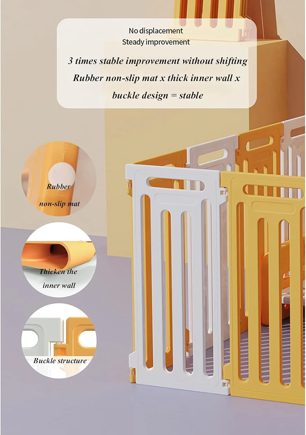 محوطه بازی تاشو سگ بای‌بن، قفس توله سگ، محوطه حصار برای حیوانات کوچک، توله سگ، بچه گربه، خرگوش، خوکچه هندی (اندازه: 64 * 64 * 64 سانتی متر)