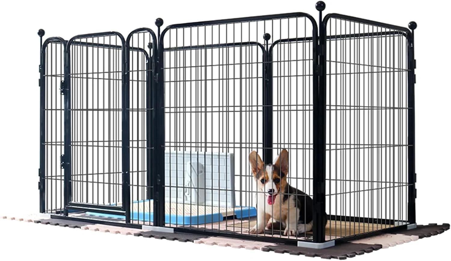 محوطه بازی سگ BaiBnn مدل تاشو و مقاوم، مناسب توله سگ/خرگوش/اردک/گربه، قابل استفاده در داخل و خارج از خانه (سایز: 4 تکه: 60 * 60 * 60 سانتی متر)