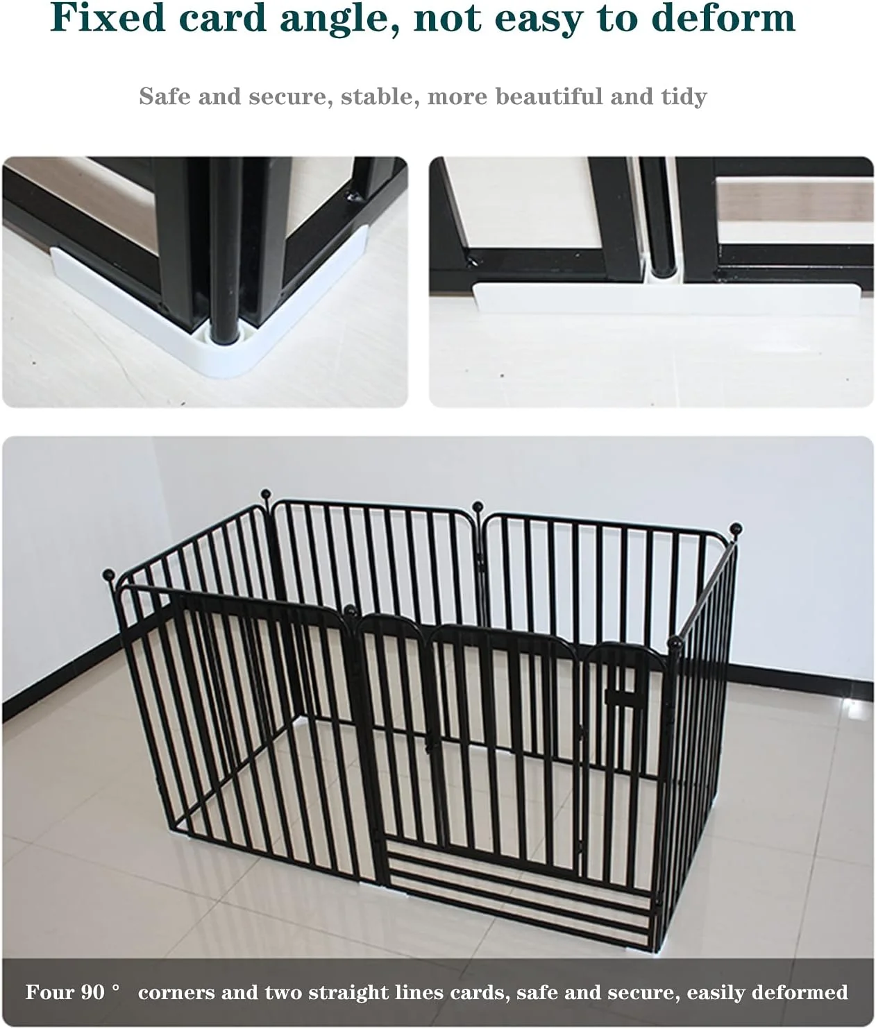 محوطه بازی سگ BaiBnn، محوطه بازی مقاوم برای توله سگ، محوطه تاشو و قابل حمل برای سگ، گربه، خرگوش، مناسب برای داخل/خارج از خانه (اندازه: 100 * 50 * 60 سانتی متر، رنگ: مشکی)