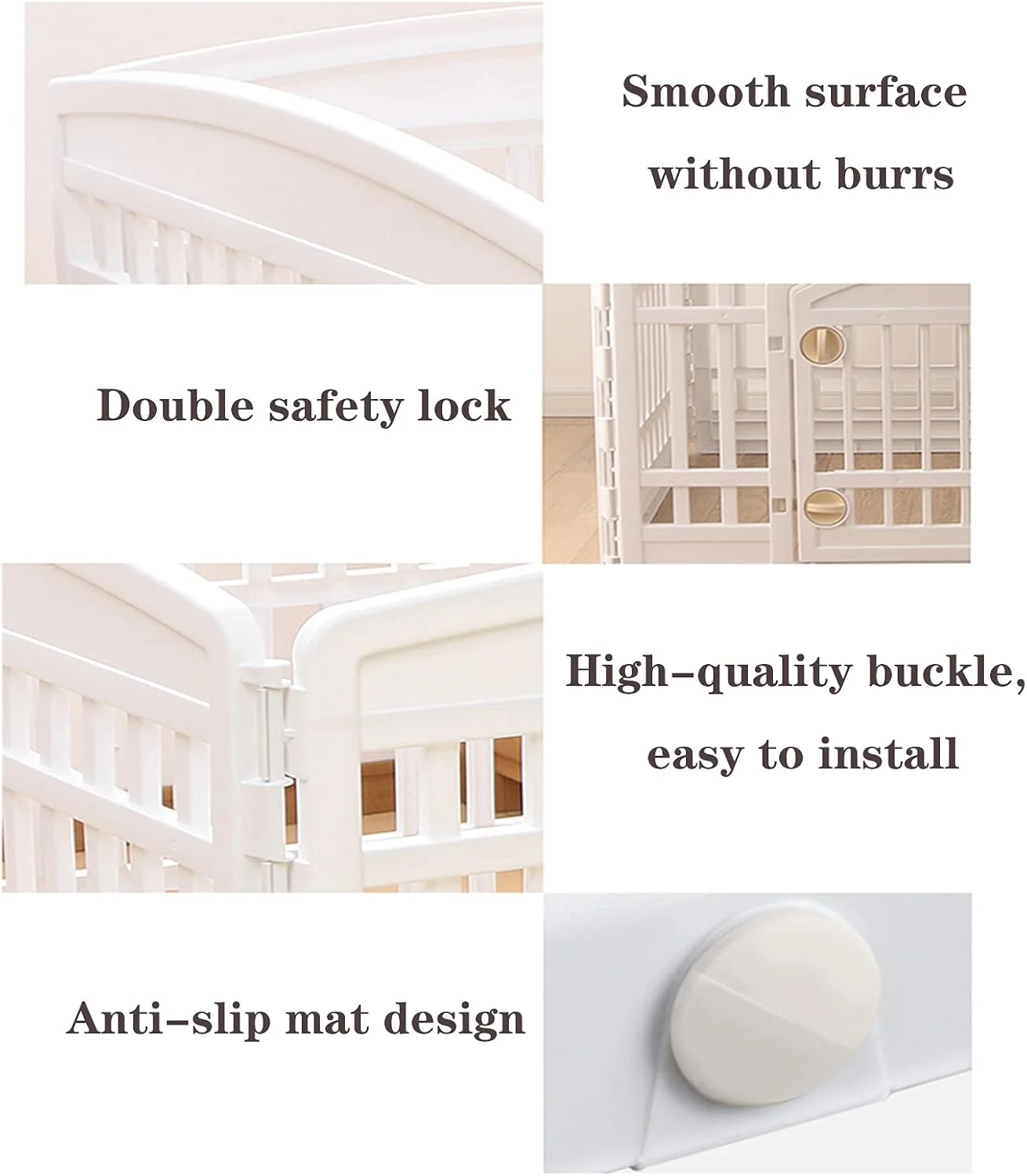 محوطه بازی سگ BaiBnn، قفس خرگوش برای حیوانات خانگی کوچک، حصار مدولار پلاستیکی ورزشی DIY با درب و گیره های قفل دار برای مونتاژ و جداسازی آسان برای خوکچه هندی، خرگوش، همستر (اندازه: 91 * 91 * 60 سانتی متر)