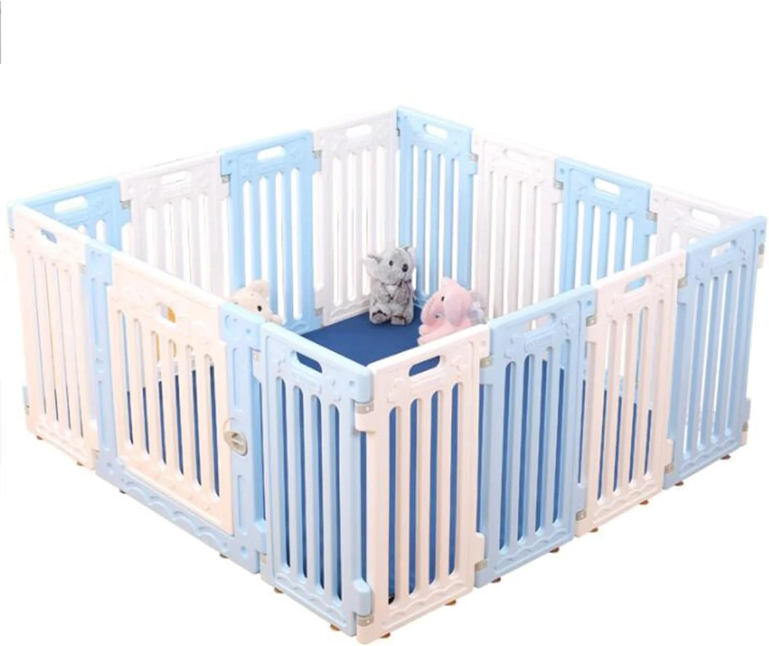 محوطه بازی حیوانات خانگی BaiBnn، قفس حیوانات کوچک با درب، حصار حیوانات خانگی DIY داخلی/خارجی برای توله سگ، خرگوش، بچه گربه (اندازه: 12+1)