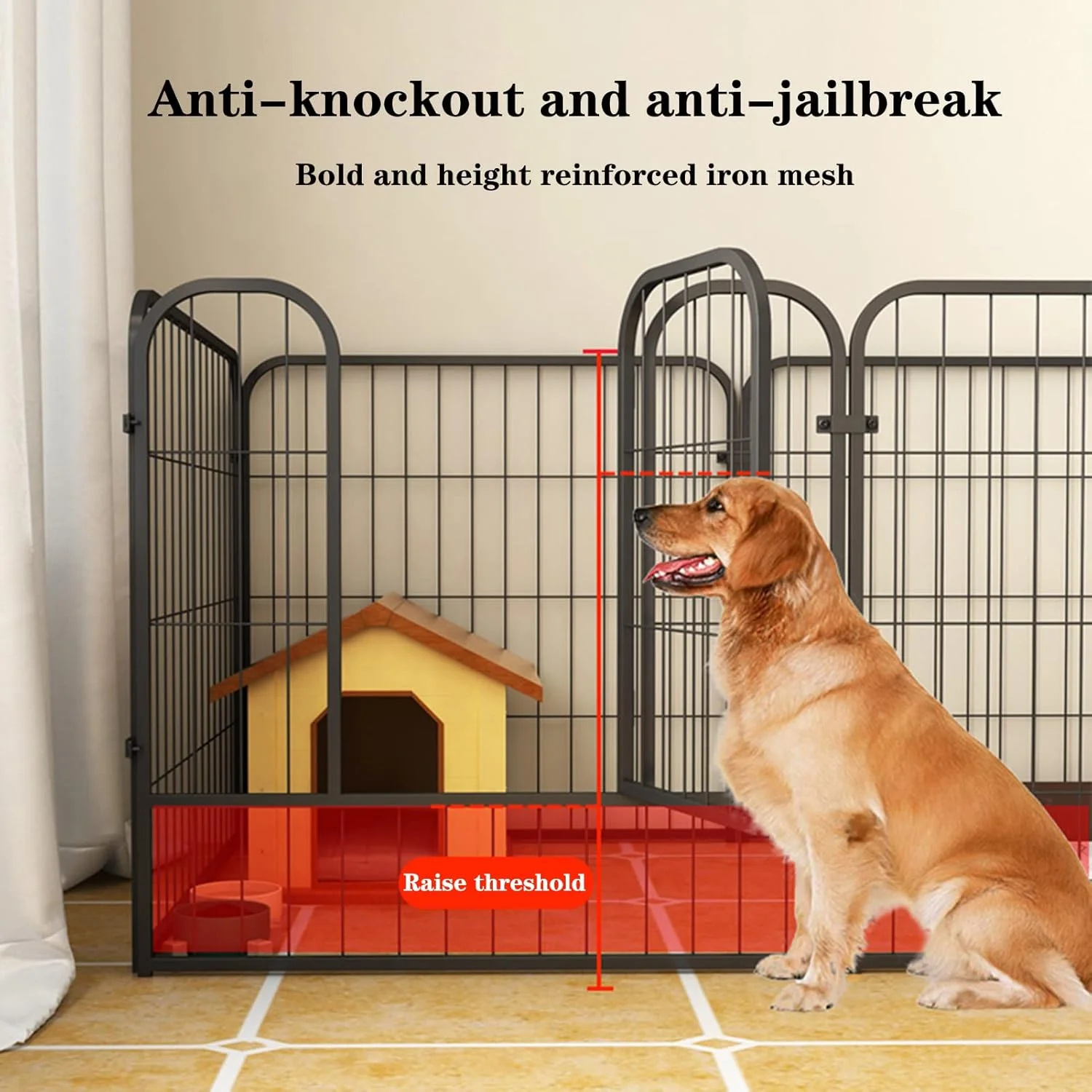 محوطه بازی فلزی تاشو و قابل حمل سگ، گربه و خرگوش بایبیانان، مناسب فضای داخلی و خارجی، ۴/۶ پنل (اندازه: ۶ پنل: ۱۴۰ * ۷۰ * ۸۰ سانتیمتر) محوطه بازی فلزی تاشو و قابل حمل سگ، گربه و خرگوش بایبیانان، مناسب فضای داخلی و خارجی، ۴/۶ پنل (اندازه: ۶ پنل: ۱۴۰ * ۷۰ * ۸۰ سانتیمتر)