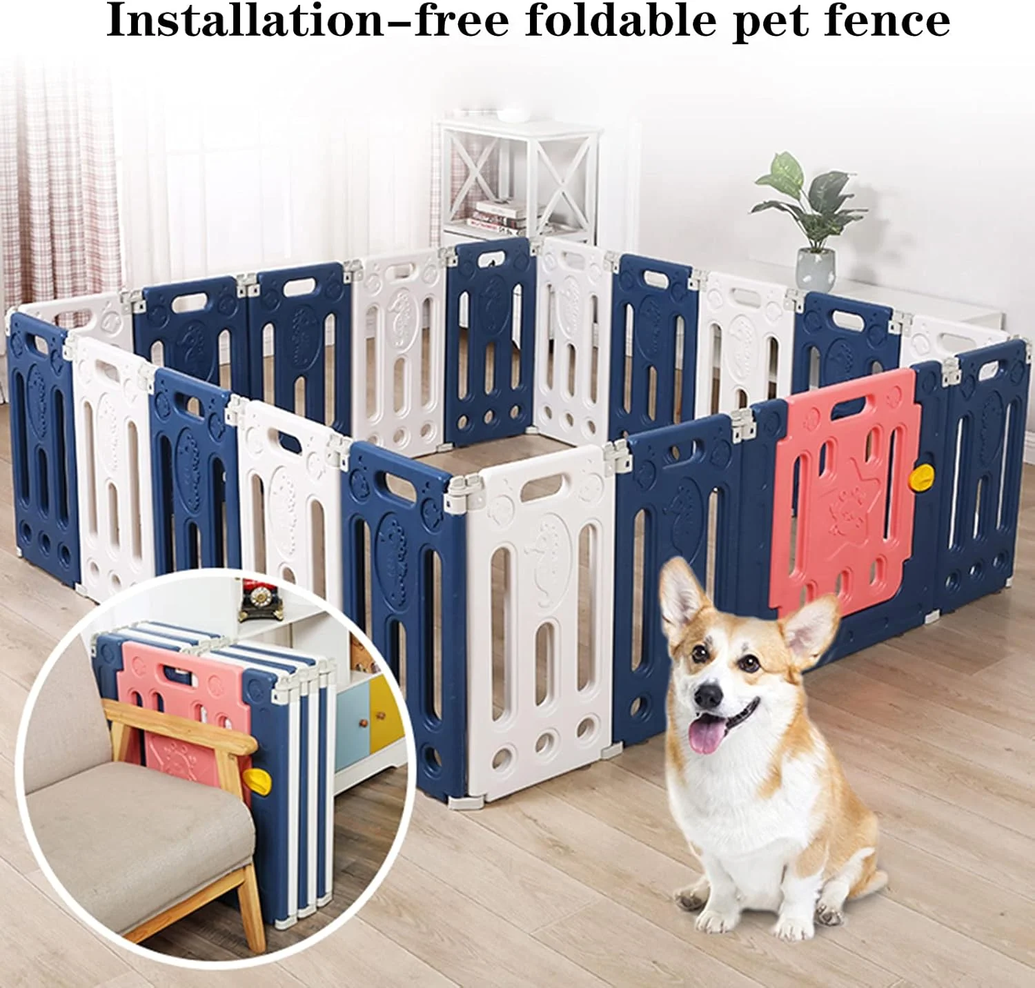 محوطه بازی حیوانات کوچک BaiBnn، قفس سگ، محوطه تمرین DIY، باکس، لانه برای حیوانات کوچک، خرگوش، توله سگ و خوکچه هندی (اندازه: 132 * 99 * 60 سانتی متر)