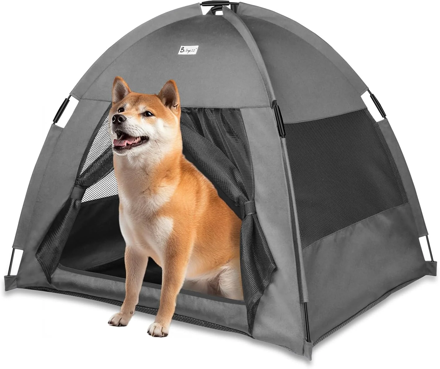 تخت چادری سگ/گربه Babyezz، چادر تیپی ضد آب، تنفسی، خانه سگ قابل شستشو برای استفاده در داخل و خارج از منزل، غار سگ/غار گربه قابل حمل، برای بچه گربه ها، توله سگ ها، خرگوش ها (خاکستری، L)