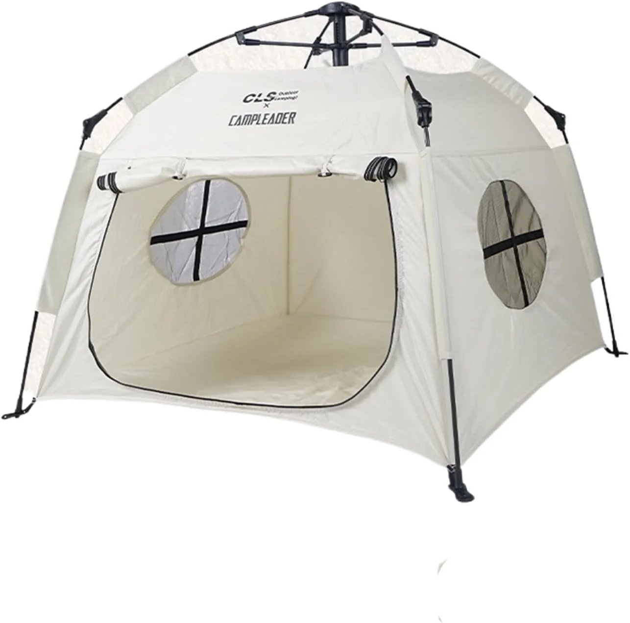 چادر تاشو اتوماتیک حیوانات خانگی، 109*109*94 سانتی متر، تهویه قابل حمل در فضای باز، چادر کمپینگ حیوانات خانگی، خانه چادر تختخواب داخلی و خارجی (سفید)