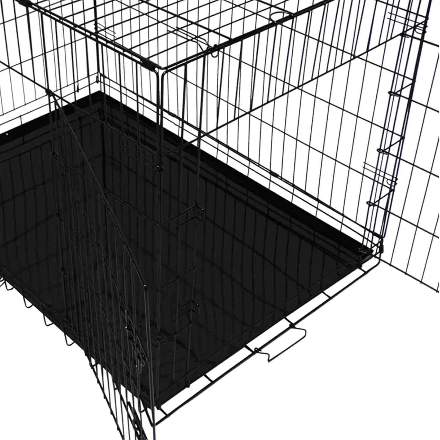 کیج حمل و نقل تاشو فلزی بزرگ سگ، توله سگ و گربه AVC Designs (بزرگ)