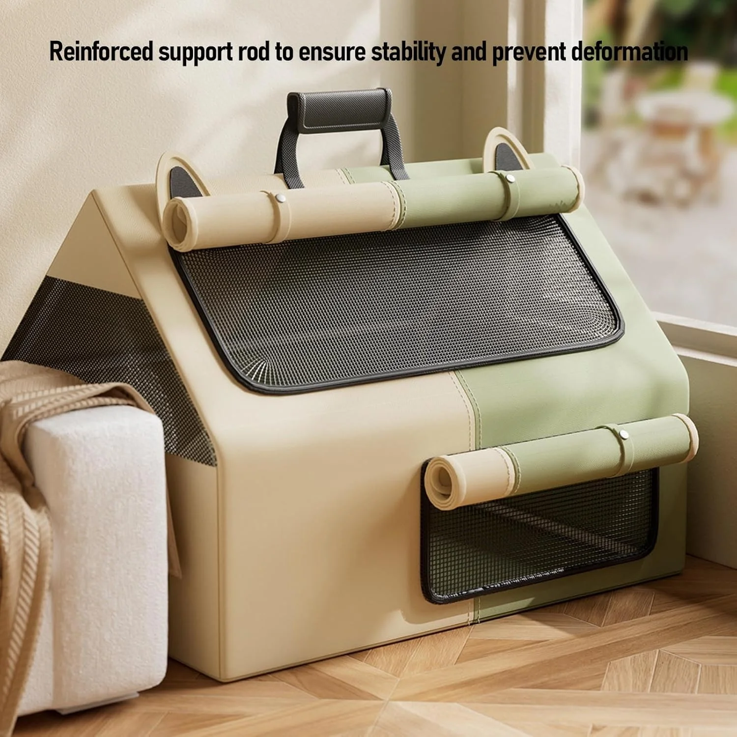 محفظه بازی گربه آسیکسیکس، قفس توری مستطیلی قابل حمل 78.5x58.5x57 سانتی متر با پنجره توری، سایه بان جداشدنی و درب جلویی بازشو برای گربه های باردار و بچه گربه ها محفظه بازی گربه آسیکسیکس، قفس توری مستطیلی قابل حمل 78.5x58.5x57 سانتی متر با پنجره توری، سایه بان جداشدنی و درب جلویی بازشو برای گربه های باردار و بچه گربه ها