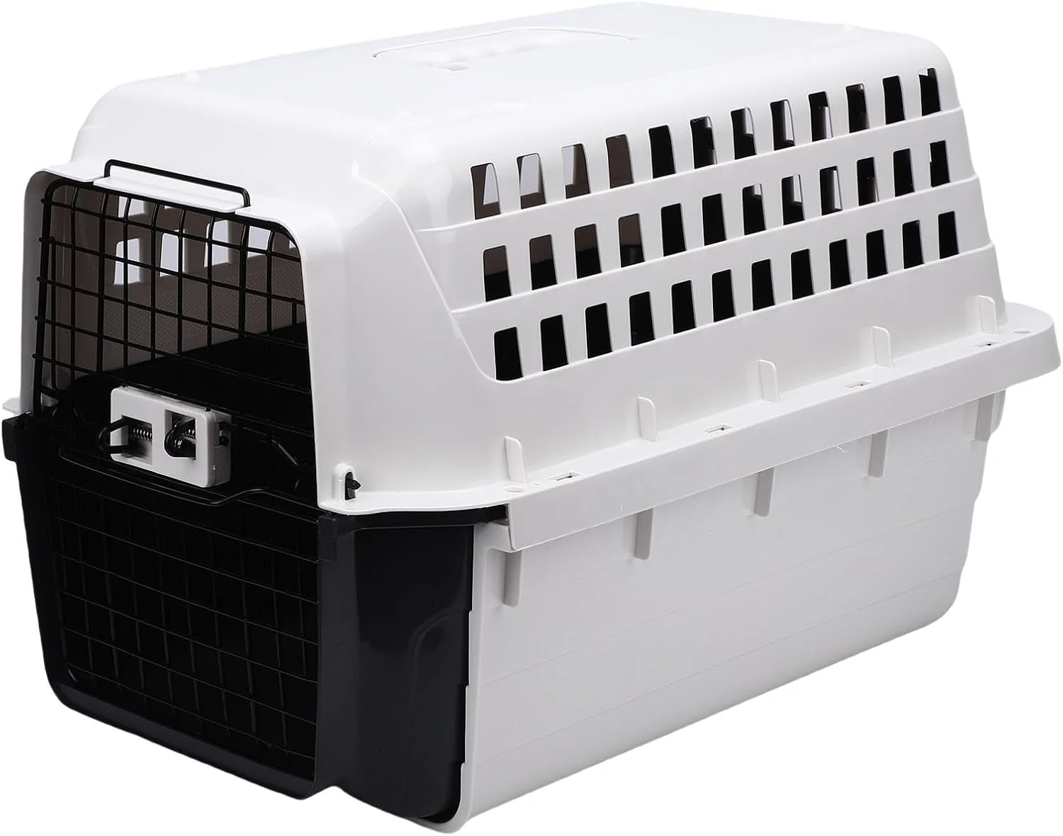  باکس حمل سگ Asixxsix، باکس حمل حیوانات خانگی گربه، باکس و قفس قابل حمل سگ برای سگ های کوچک، کشویی، طراحی تهویه دار، مونتاژ آسان، 51x38x34 سانتی متر، برای خانه و مسافرت