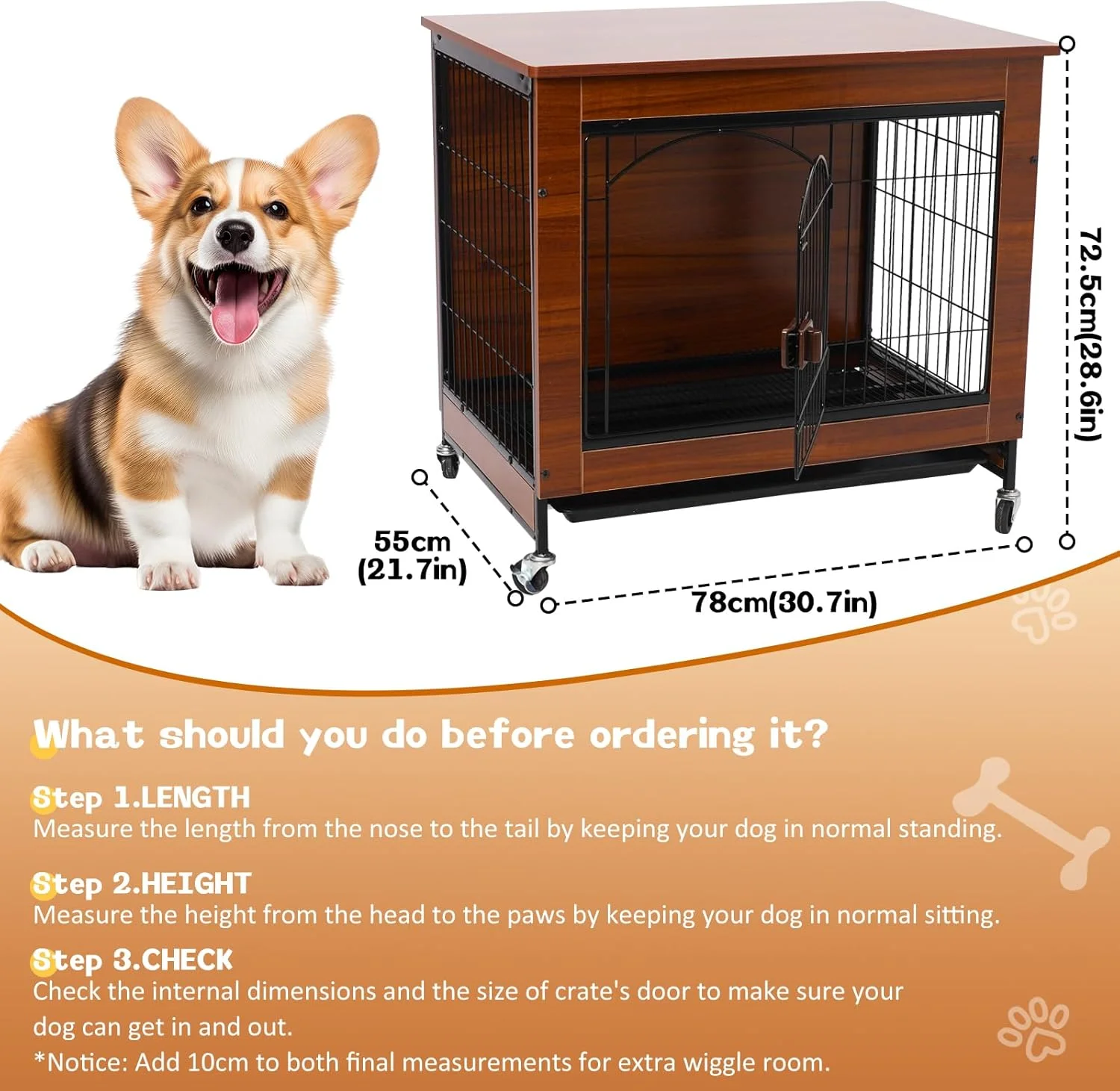 باکس چوبی سگ Arkyomi برای خانه، قفس سگ XXL، مبلمان قفس سگ داخلی با چرخ، باکس سگ با قرقره برای سگ های بزرگ، باکس بزرگ سگ باکس چوبی سگ Arkyomi برای خانه، قفس سگ XXL، مبلمان قفس سگ داخلی با چرخ، باکس سگ با قرقره برای سگ های بزرگ، باکس بزرگ سگ