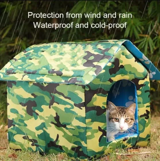 خانه حیوانات خانگی ANTOLE مناسب فضای باز، ضد آب، ضخیم، لانه گربه، چادر، لانه گرم زمستانی توله سگ، پناهگاه حیوانات خانگی تاشو، لانه مسافرتی قابل حمل (سایز L)