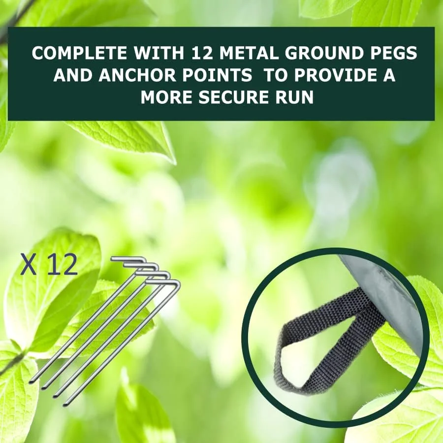 محوطه بازی قابل حمل مرغ ARRANUI - محوطه بازی حیوانات کوچک - چادر توری تاشو حیوانات خانگی - محوطه بیرونی مرغ - به همراه سیخ میوه/سبزیجات آویز و قلاب S