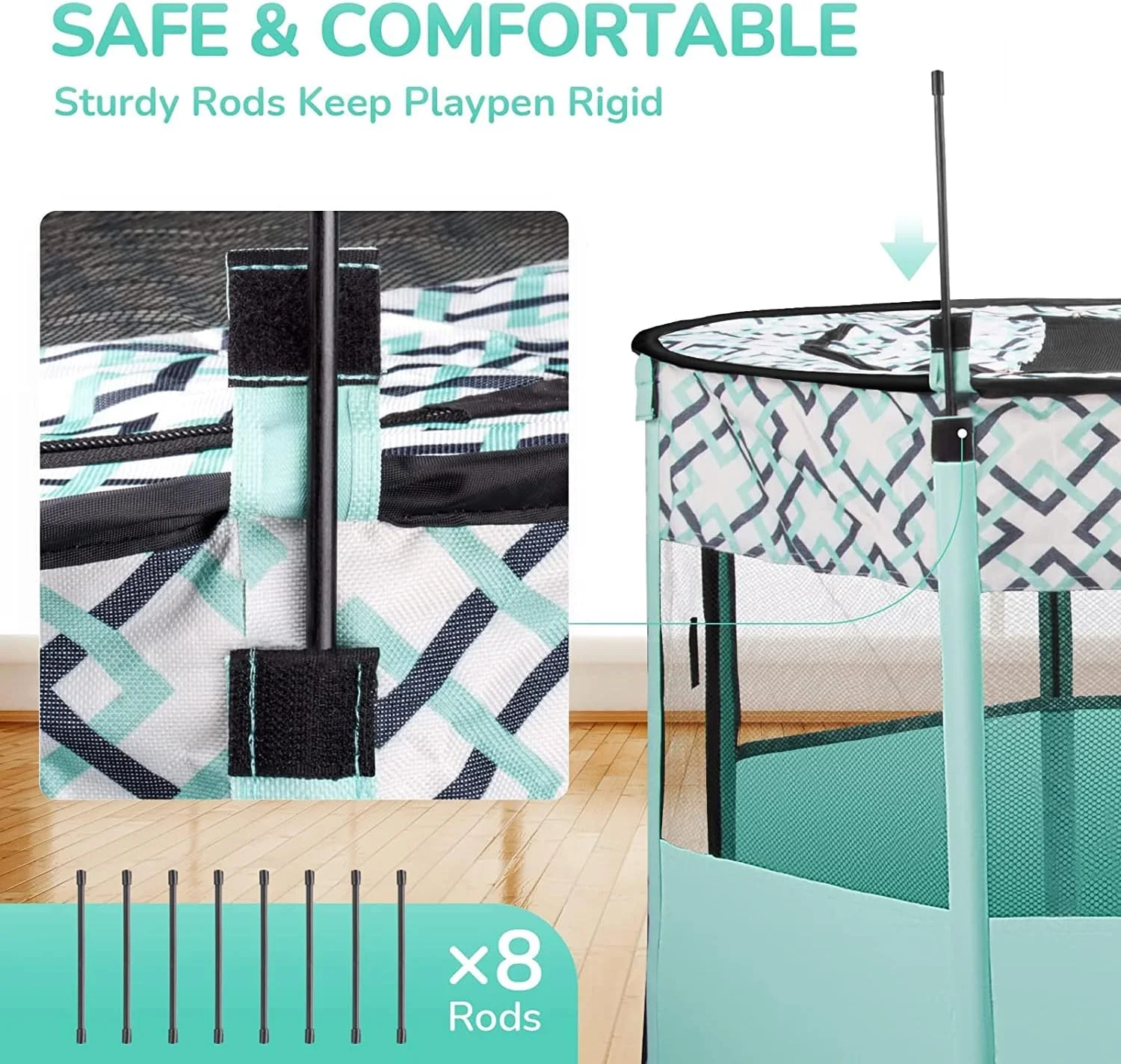 محوطه بازی قابل حمل حیوانات خانگی Arabest، محوطه بازی تاشو سگ، چادر تمرینی برای سگ، گربه، خرگوش، سایه بان توری قابل جابجایی، مقاوم در برابر آب، مناسب برای استفاده در سفر در فضای داخلی و خارجی (سبز، M)