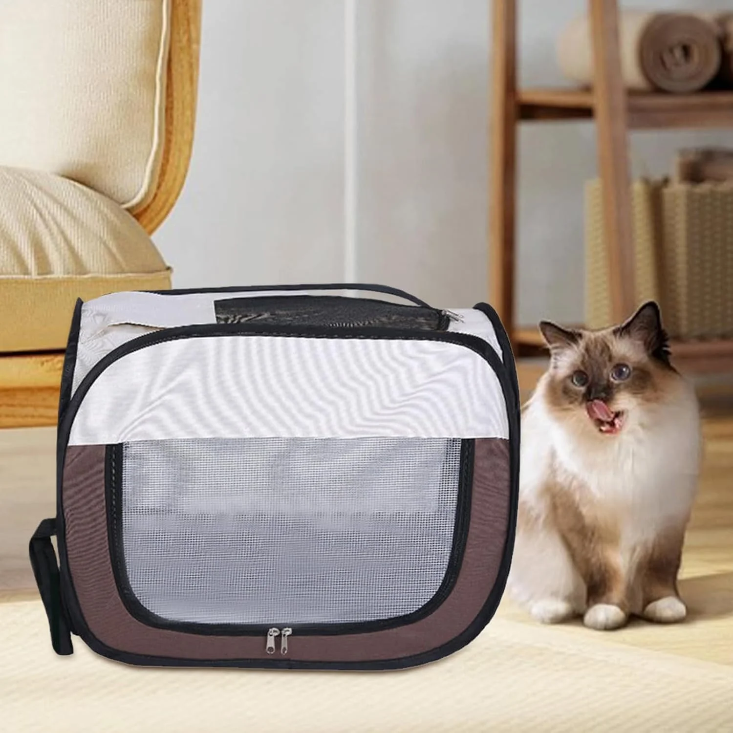 باکس خشک کن حیوانات خانگی | باکس خشک کن موی سگ، اتاق خشک کردن گربه، لوازم جانبی حمام تاشو ضد پرواز مو برای مسافرت و تعطیلات در فضای باز و داخل خانه برای بچه گربه و توله سگ