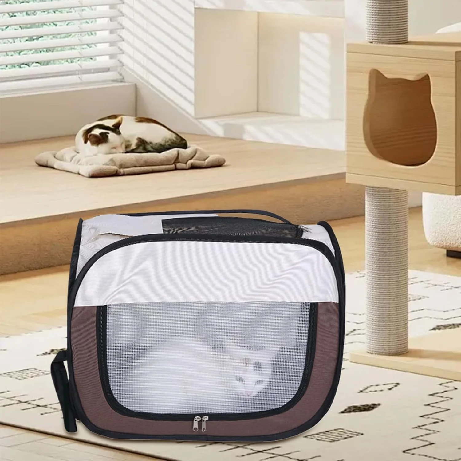 باکس خشک کن حیوانات خانگی | قفس خشک کن برای گربه ها و سگ ها، لوازم جانبی ضد پرواز مو برای نظافت حیوانات خانگی برای مسافرت، خانه، داخل و خارج از منزل، تعطیلات