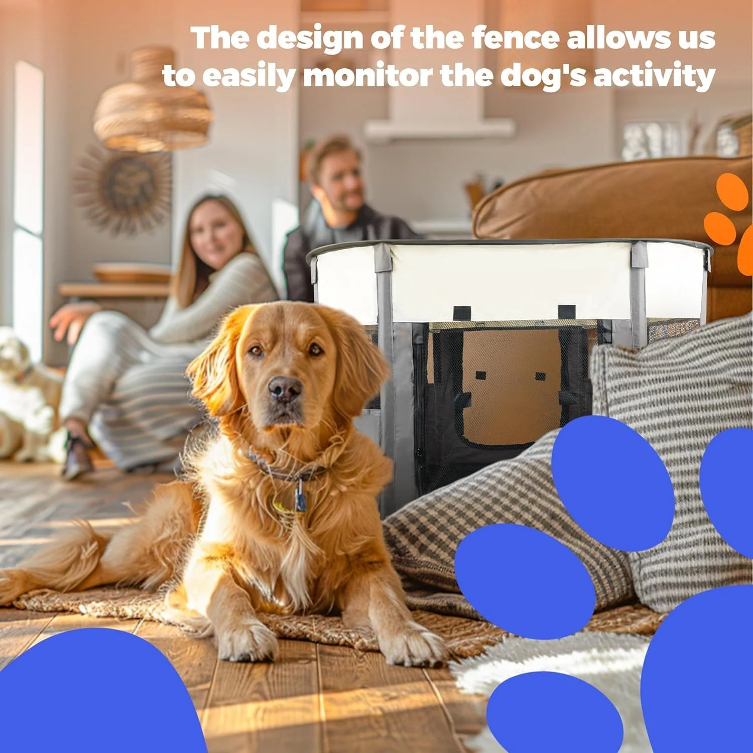 محوطه بازی تاشو آنکیلا برای سگ، قفس سگ قابل حمل، چادر لانه حیوانات خانگی، محوطه بازی توله سگ برای استفاده در داخل و خارج از منزل، کمپینگ با کیف حمل برای حیوانات کوچک یا متوسط، ​​خرگوش، گربه (خاکستری)