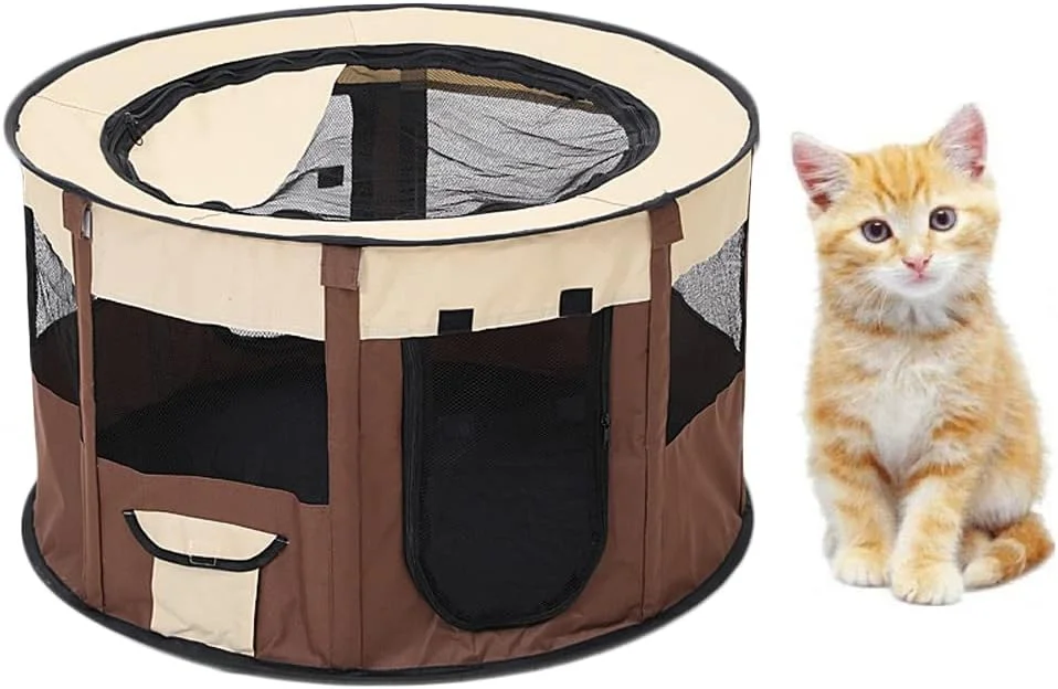 محوطه بازی حیوانات خانگی AMERTEER - محوطه بازی تاشو، زمین بازی بزرگ تاشو سگ، قفس تمرینی با توری تهویه دار، قفس تاشو حیوانات خانگی، اتاق پرورش حیوانات خانگی برای سگ گربه خرگوش در فضای داخلی و خارجی محوطه بازی حیوانات خانگی AMERTEER - محوطه بازی تاشو، زمین بازی بزرگ تاشو سگ، قفس تمرینی با توری تهویه دار، قفس تاشو حیوانات خانگی، اتاق پرورش حیوانات خانگی برای سگ گربه خرگوش در فضای داخلی و خارجی