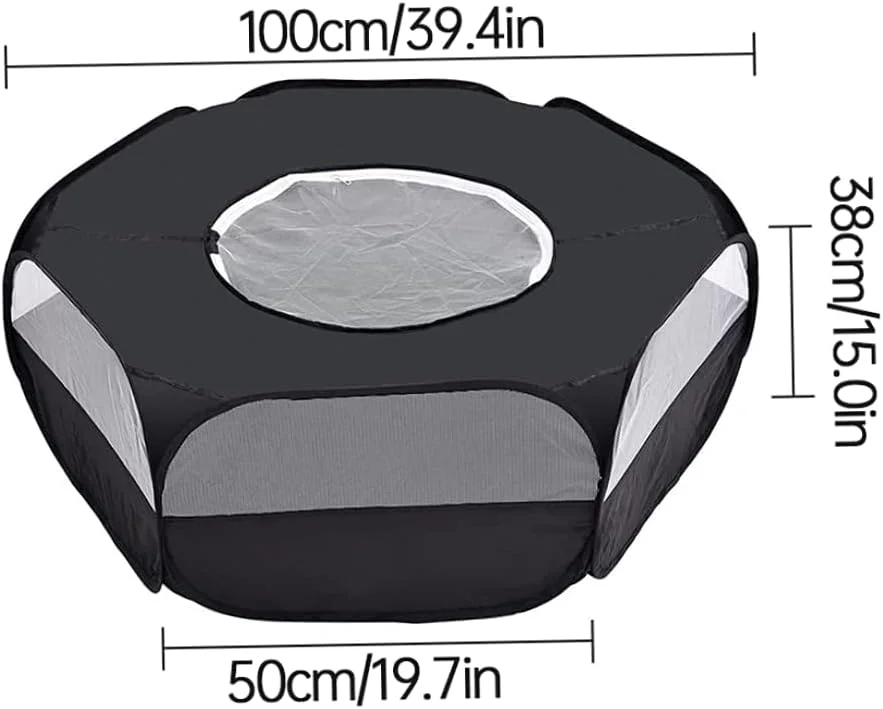 محوطه بازی حیوانات کوچک، تاشو، سگ، محوطه تمرین، قفس، چادر بازی توله سگ، لوازم حمل سگ مشکی، چادر