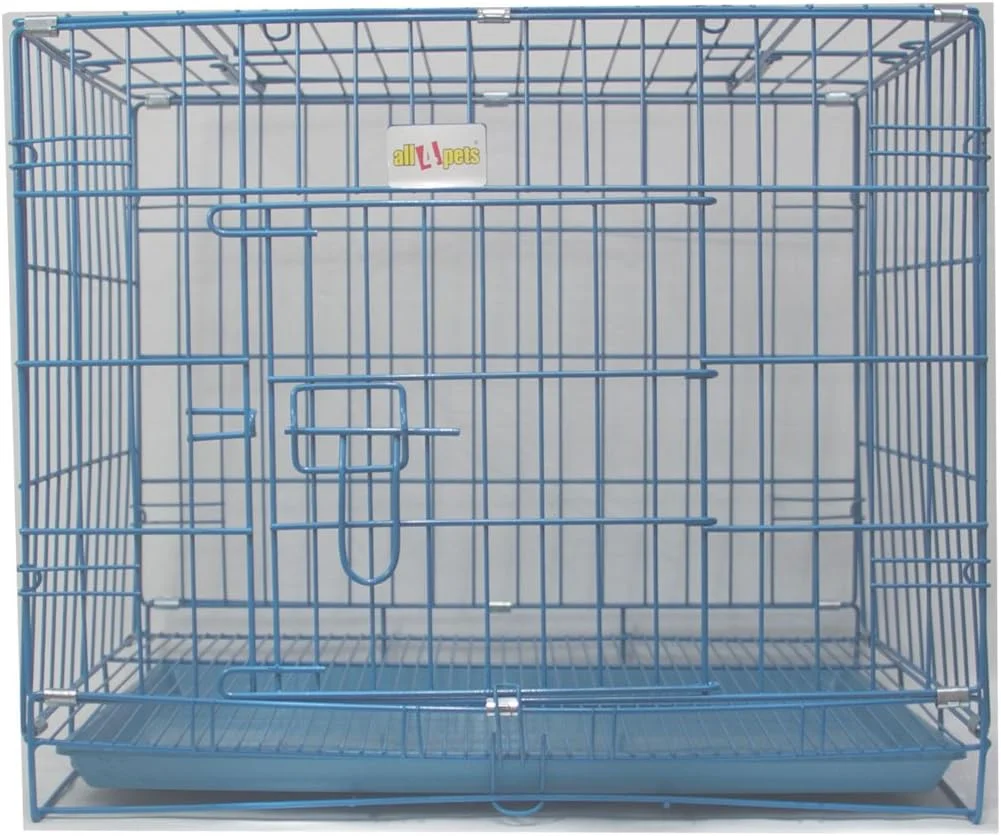 جعبه حمل سگ All4Pets - سایز 2 (قفس آبی با جعبه قهوه ای)