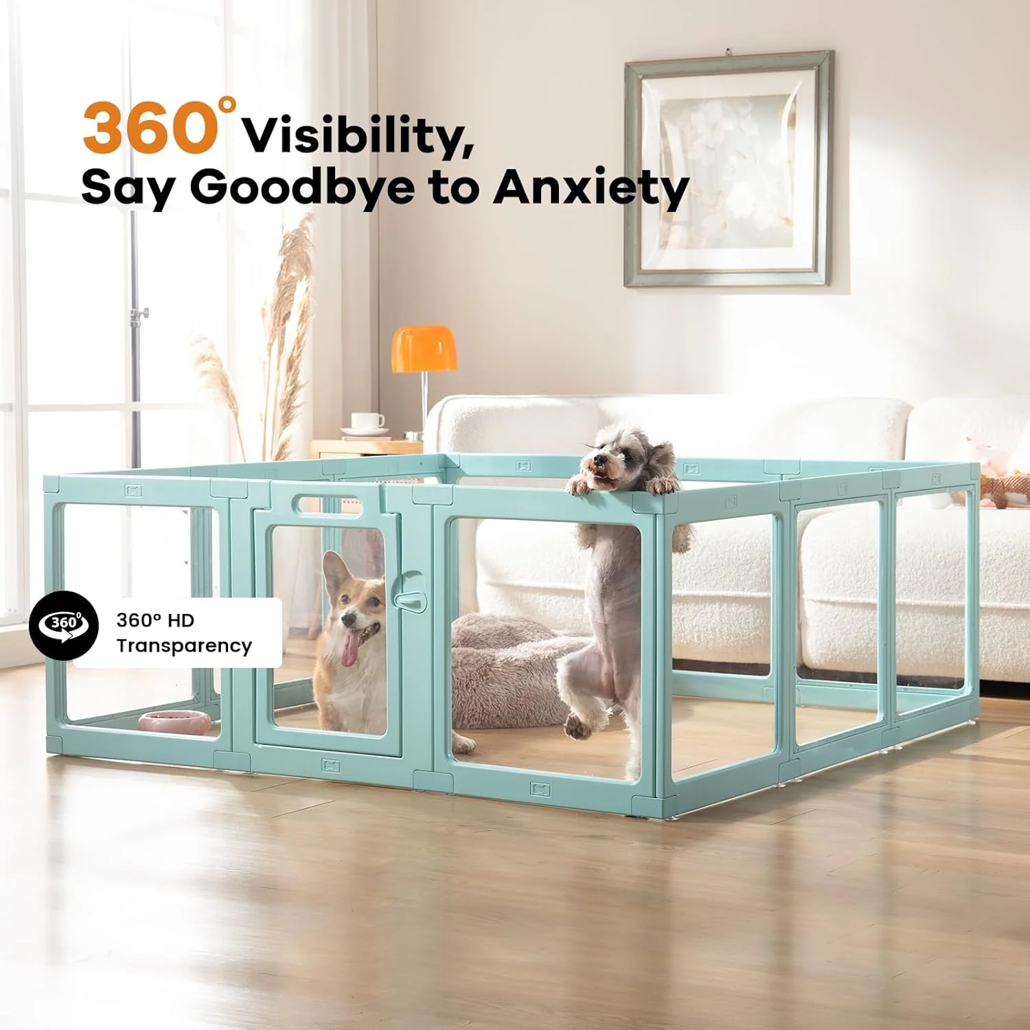 محوطه بازی سگ شفاف اکریلیک، محوطه بازی حیوانات خانگی کوچک سگ و گربه، محوطه بازی تاشو گربه حیوانات خانگی برای خرگوش ها، قفس سگ