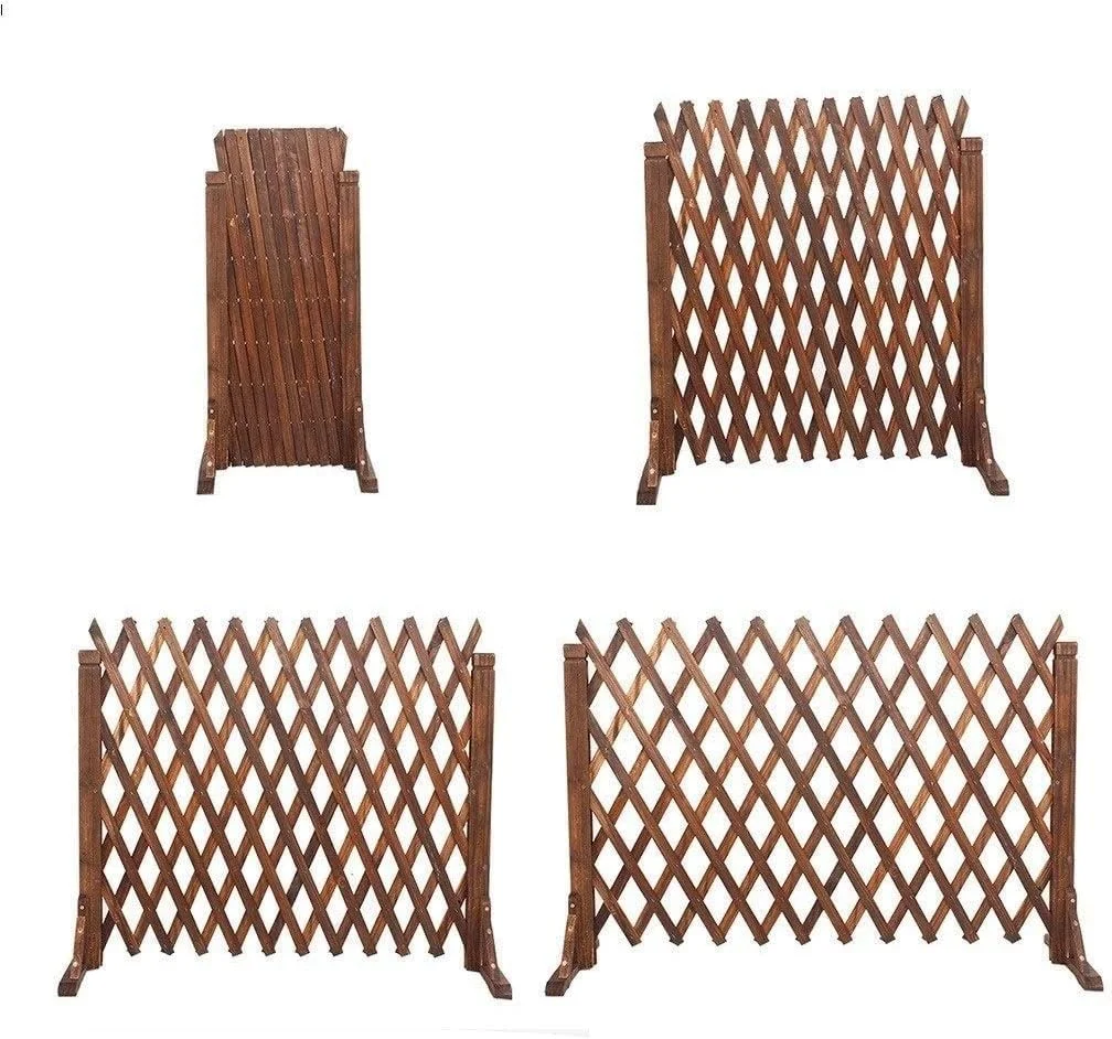 حصار باغچه، حصار چوبی/حصار تزئینی برای بالکن/نرده تلسکوپی/تزئین توری/صفحه حصار باغ/حصار حیوانات خانگی (اندازه: 70 × 120 سانتی متر) جمع شونده (Size : 70x120cm)