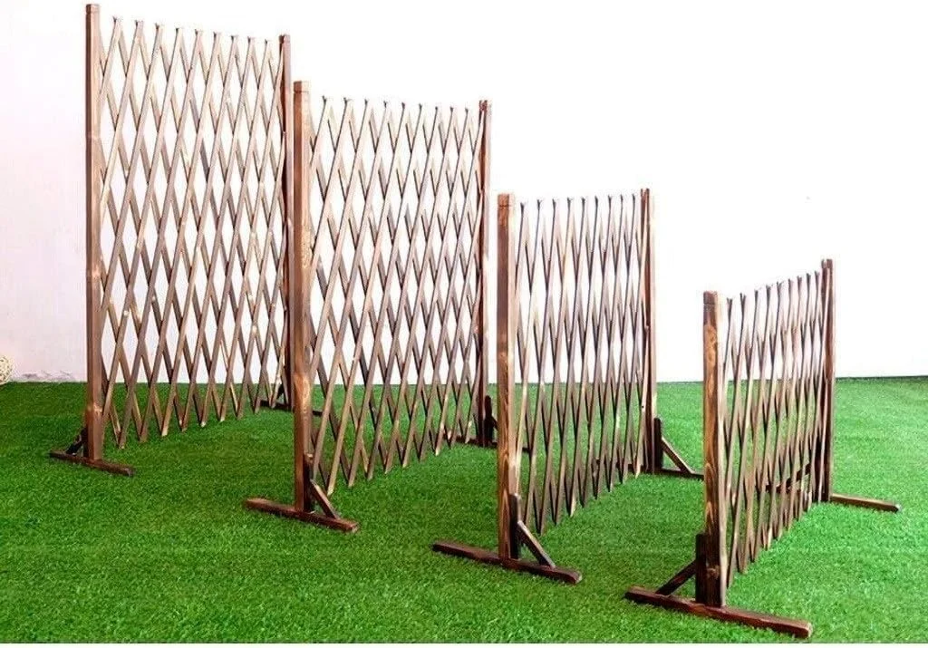 حصار باغچه، حصار چوبی/حصار تزئینی برای بالکن/نرده تلسکوپی/تزئین توری/صفحه حصار باغ/حصار حیوانات خانگی (اندازه: 70 × 120 سانتی متر) جمع شونده (Size : 70x120cm)