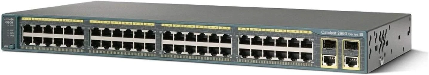 سوییچ سیسکو کاتالیست 2960 پلاس 48 پورت 10/100+2T/SFP LAN LITE (WS-C2960+48TC-S)