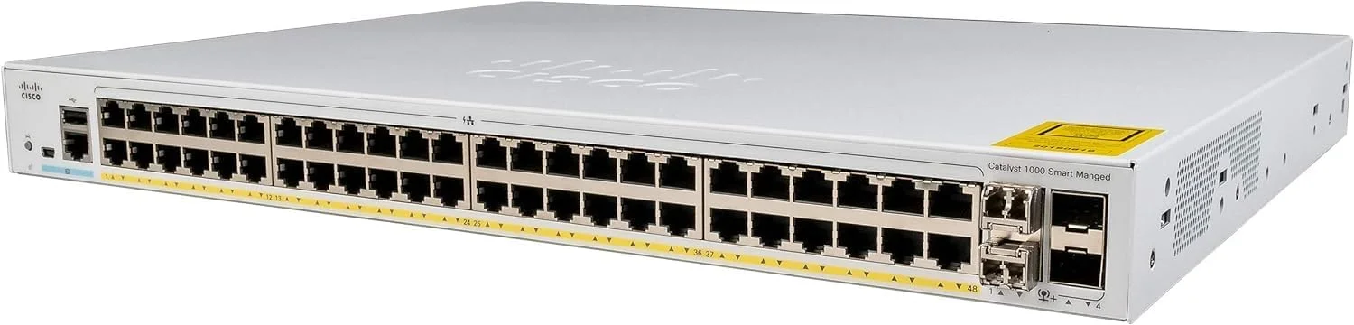 سوئیچ شبکه سیسکو CATALYST 1000 48 پورت GE POE 4X10G SFP
