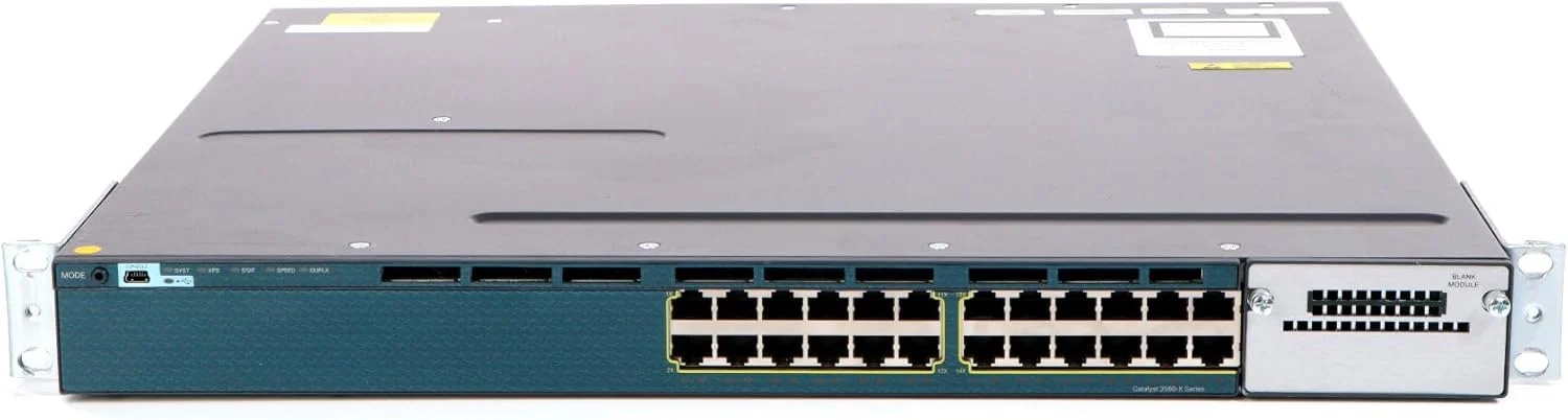 سوییچ 24 پورت گیگابیتی سیسکو مدل WS-C3560X-24T-E با قابلیت IP Services